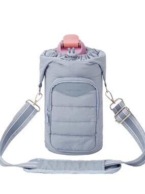 Water Bottle Holder for 30oz 40oz Tumbler RFID Puffy Carrier Crossbody Bag